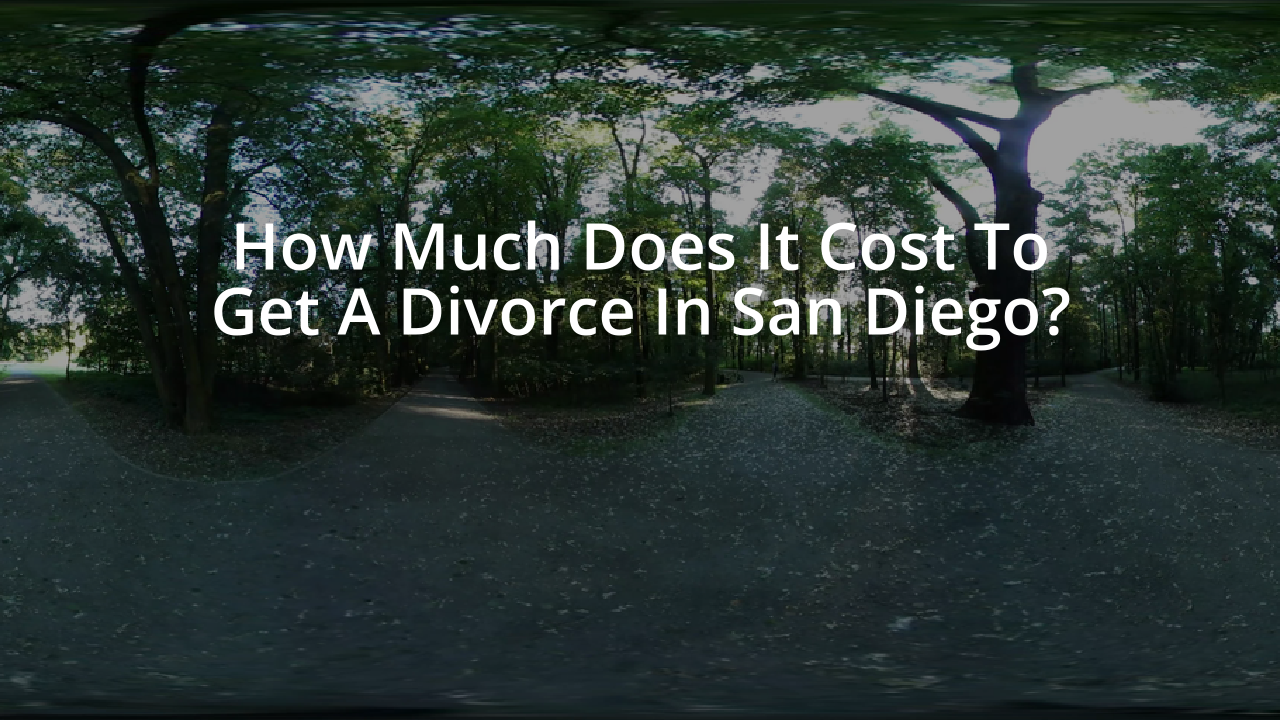 How much does it cost to get a divorce in San Diego?